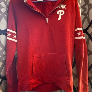 PINK Victoria's Secret Scarlet Sweatshirt with Star Accents